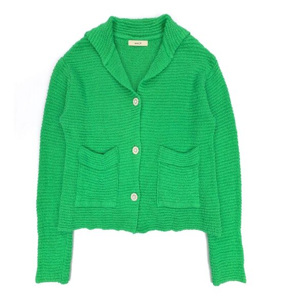 NEW Source Unknown Auver_Fit Loose Knitting Cardigan Sweater in Parakeet Green - Picture 1 of 8